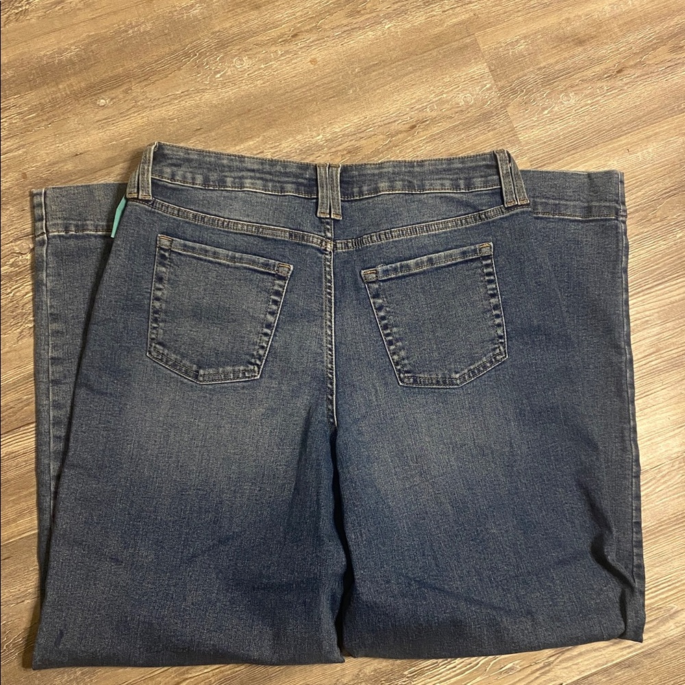 NWT MAURICES Slant Pocket Stretch Wide Leg Jeans 30” Inseam 14 - Picture 10 of 12